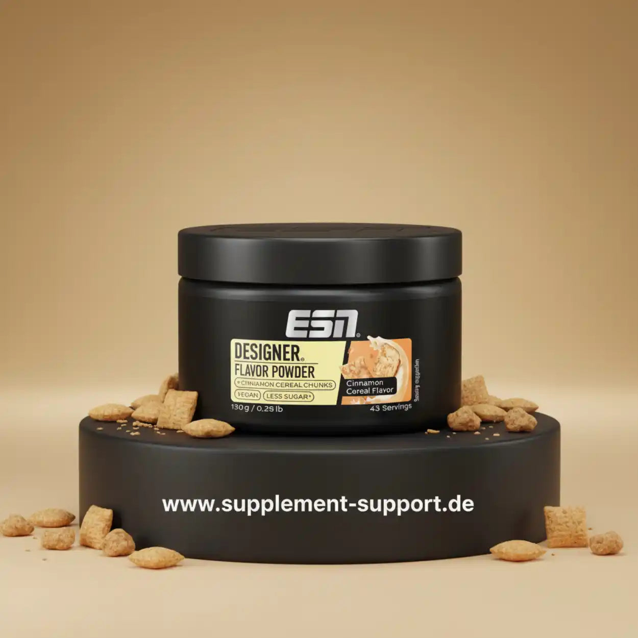 ESN Designer Flavor Powder Zimt-Cerealien Geschmack, vegan, weniger Zucker, Nahrungsergänzungsmittel