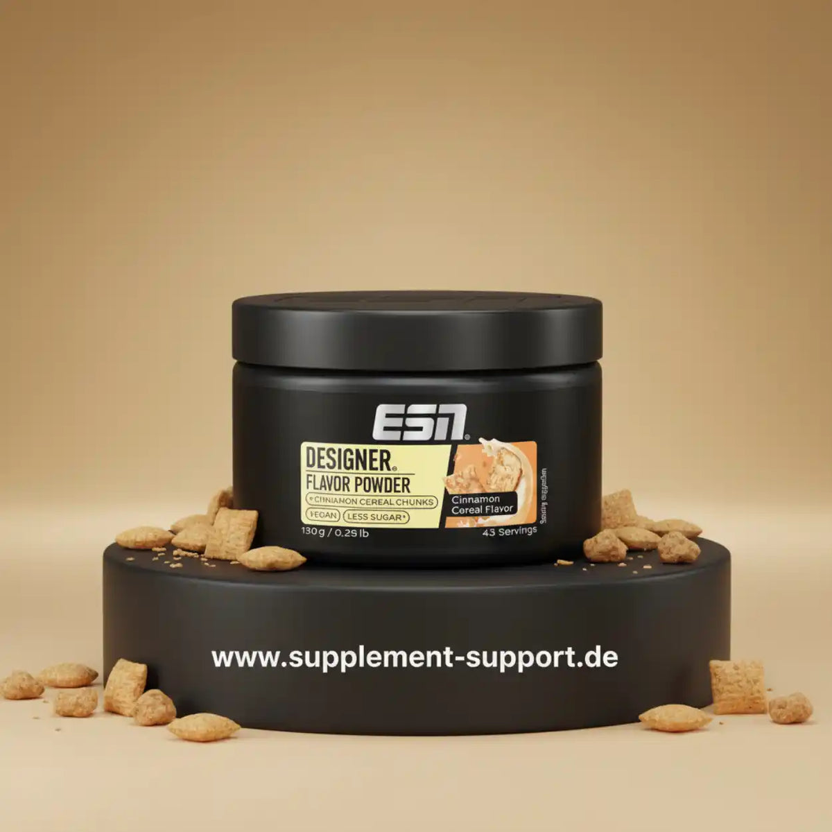 ESN Designer Flavor Powder Zimt-Cerealien Geschmack, vegan, weniger Zucker, Nahrungsergänzungsmittel