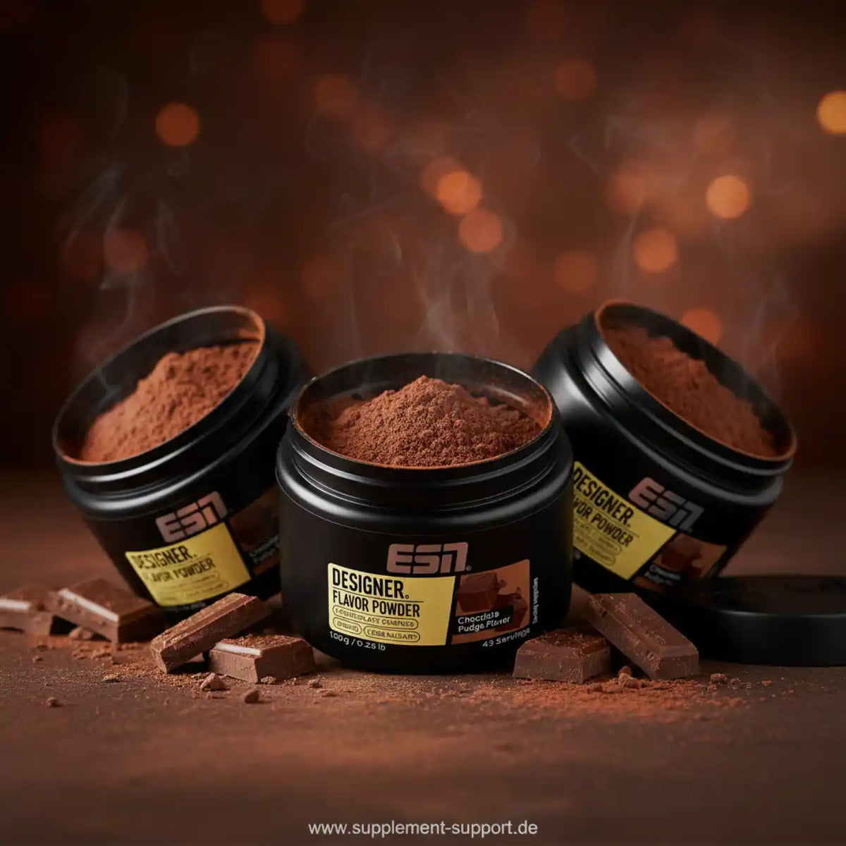 ESN Designer Flavor Powder Schokolade Pudding Geschmack mit Schokoladenstücken und Dampf