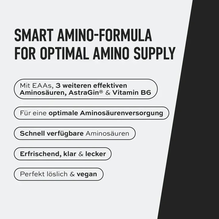 Smart Amino-Formel mit EAAs, AstraGin® & Vitamin B6 für optimale Aminosäurenversorgung, vegan & löslich