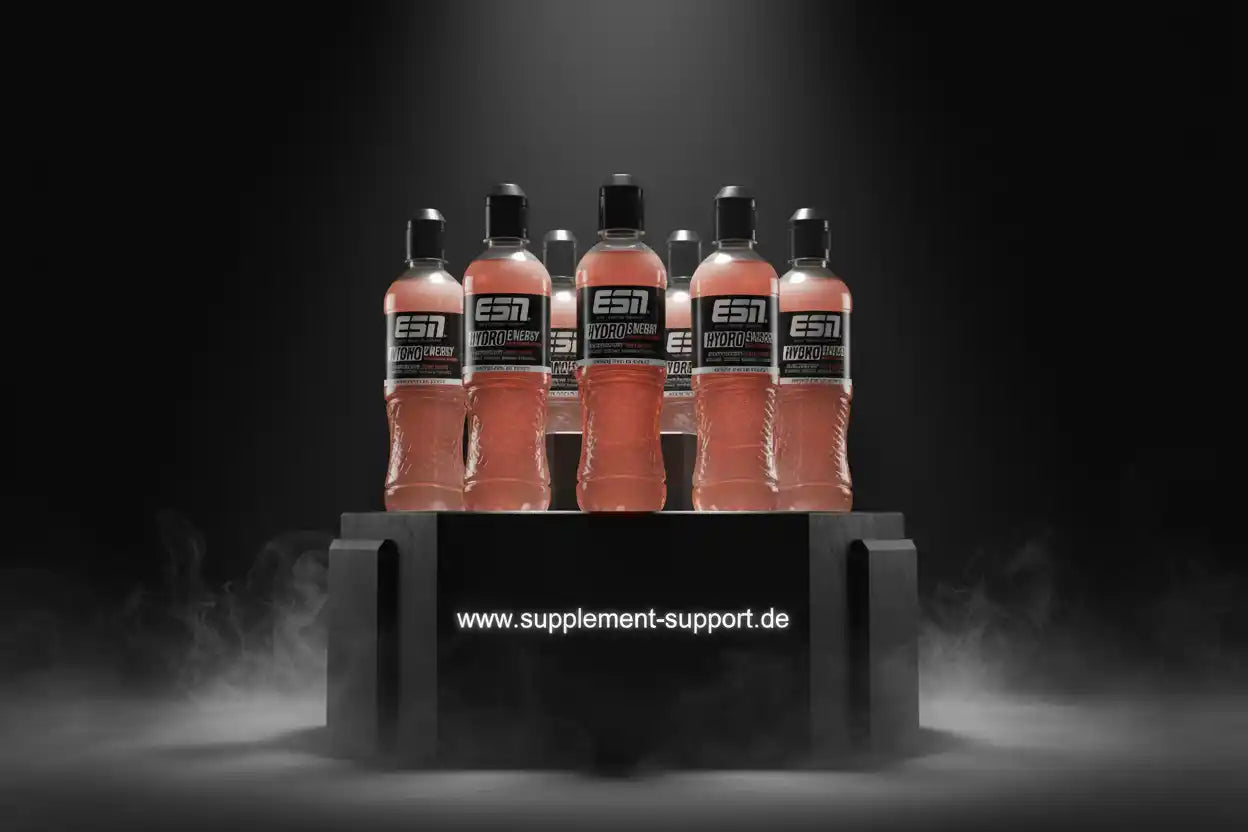 ESN Hydro Energy Trinkflaschen mit rosa Getränk, ideal für Sport und Fitness