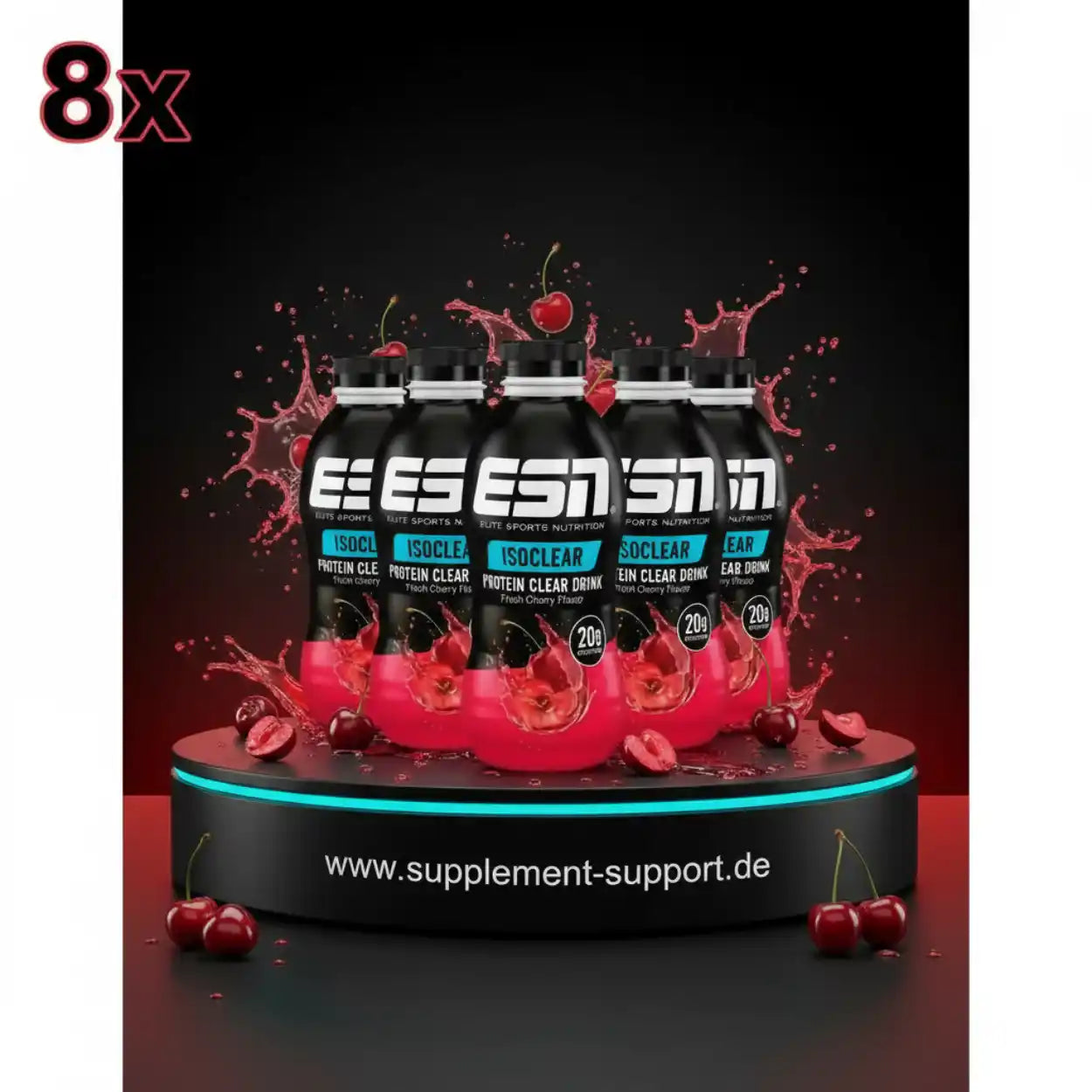 Boisson claire protéinée ESN ISOCLEAR, 8 x 500 ml incl. dépôt