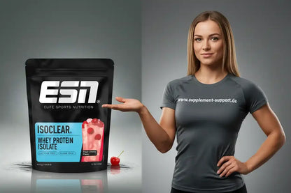 ESN Isoclear Whey Protein Isolate, Kirschgeschmack, laktosefrei, zuckerfrei, ideal für Sportler