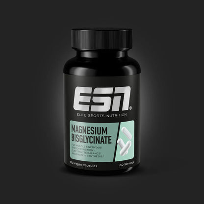 ESN Magnesium Bisglycinat Kapseln für Muskeln, Nerven & Elektrolyt-Haushalt – 120 vegane Caps