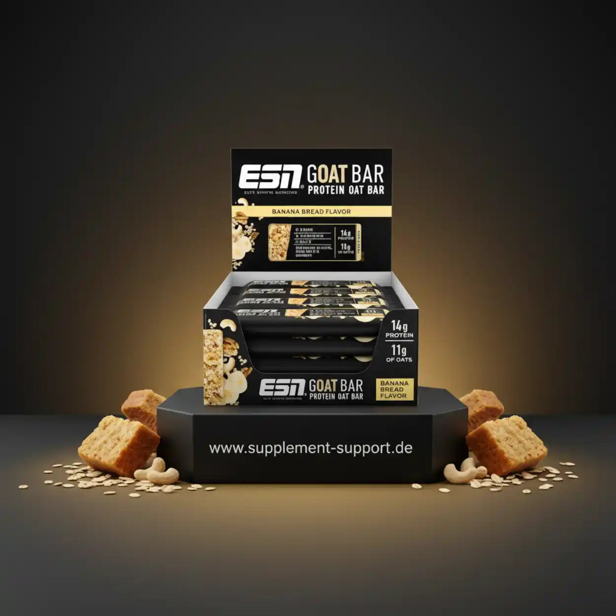 ESN Goat Bar Protein Oat Bar Bananenbrot Geschmack mit 14g Protein und Hafer