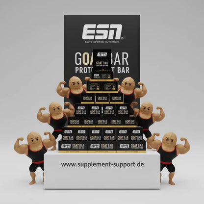 ESN Goat Bar Proteinriegel mit Muskel-Figuren, ideal für Sportnahrung und Fitness
