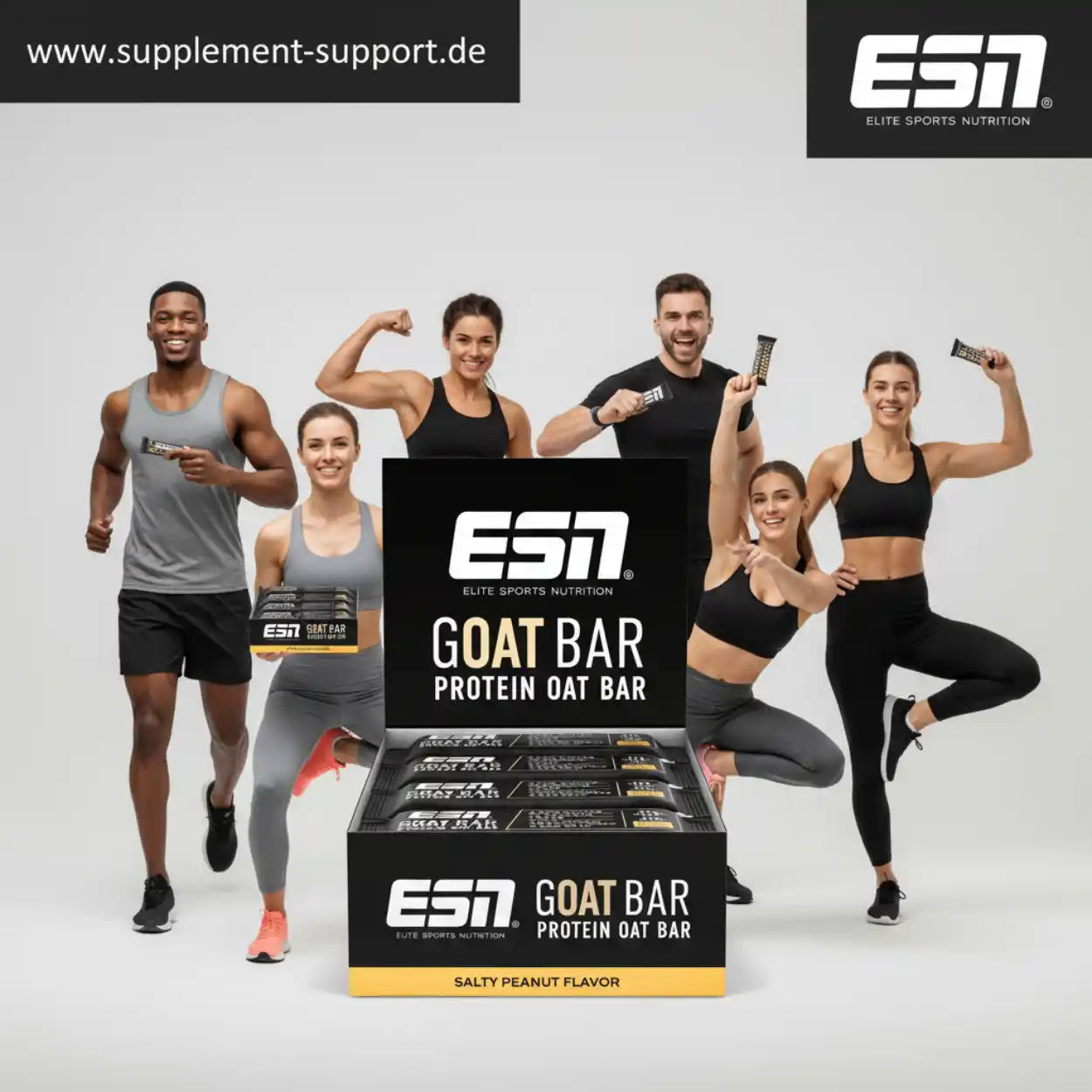 ESN Goat Bar Protein Oat Bar Salty Peanut – Fitness-Enthusiasten mit ESN Proteinriegeln