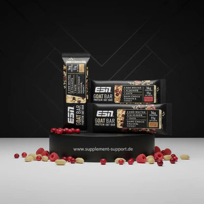 ESN Goat Bar Protein Oat Bar mit 14g Protein, Beeren & Nüssen, ideal für Sportler und Fitness