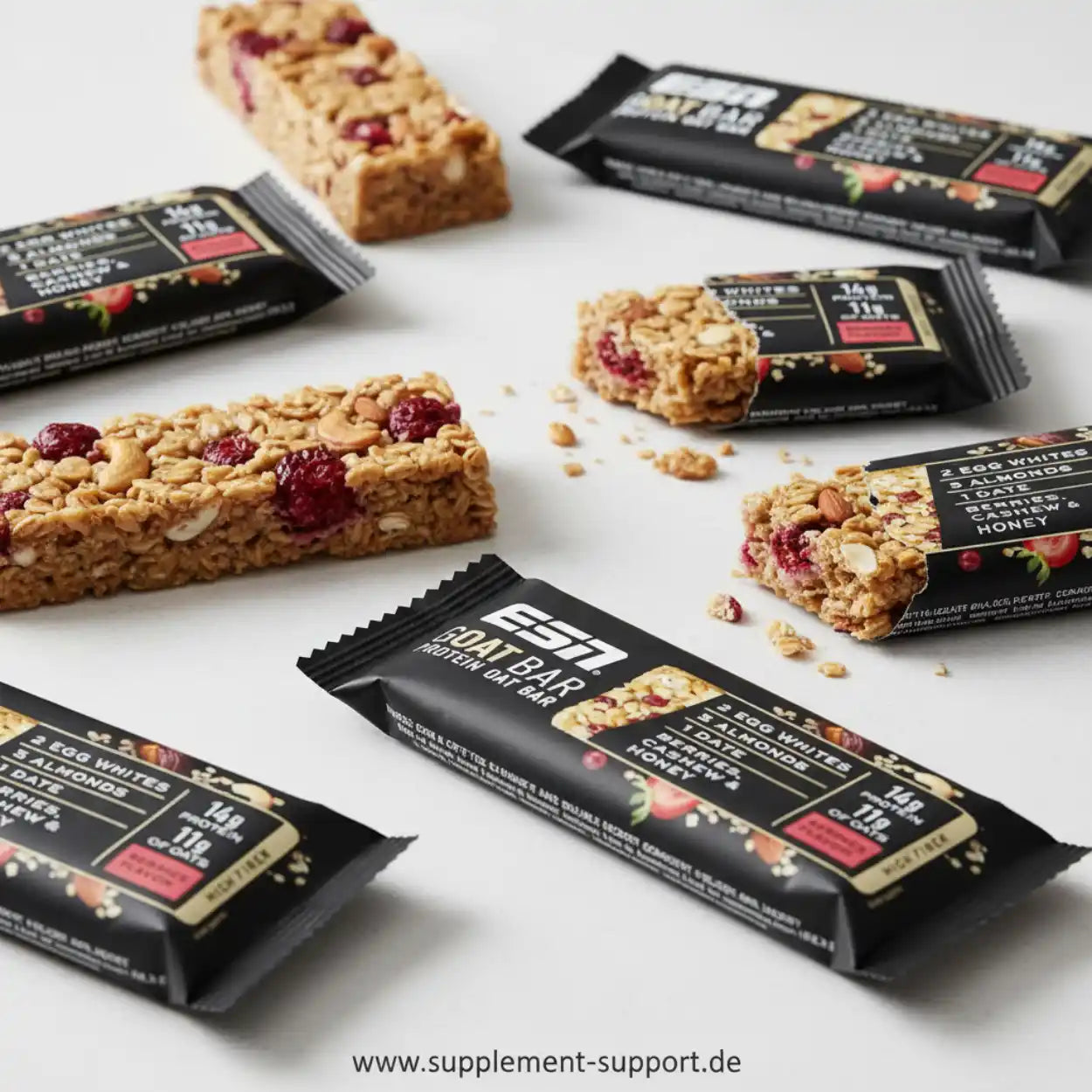 ESN Protein Oat Bar mit Beeren, Cashews & Honig – Hochwertige Sportnahrung mit 14g Protein