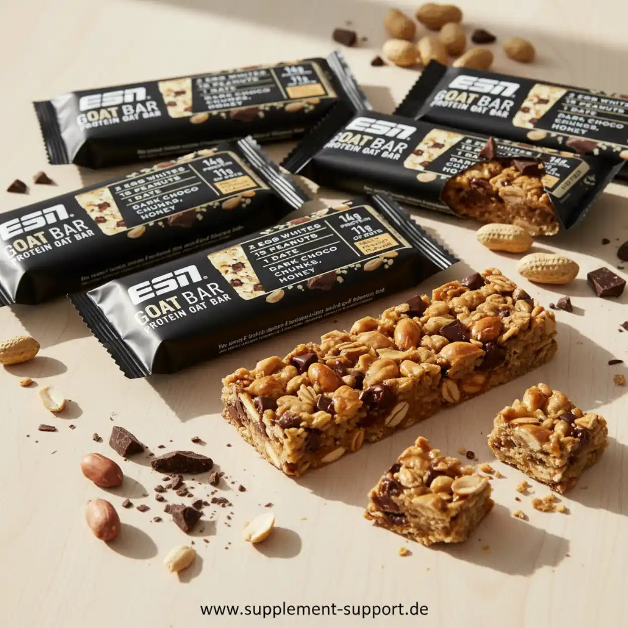 ESN Goat Bar Protein Oat Bar mit Erdnüssen, Schokolade und Honig – ideal für Sport & Ernährung