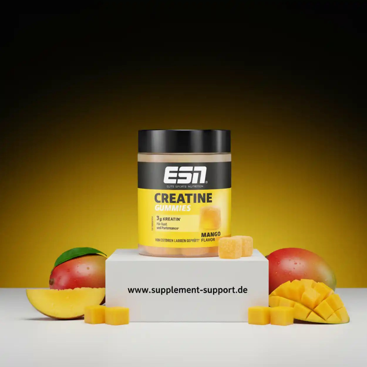 ESN Creatine Gummies Mango Geschmack, 3g Kreatin pro Portion, ideal für Sport und Performance