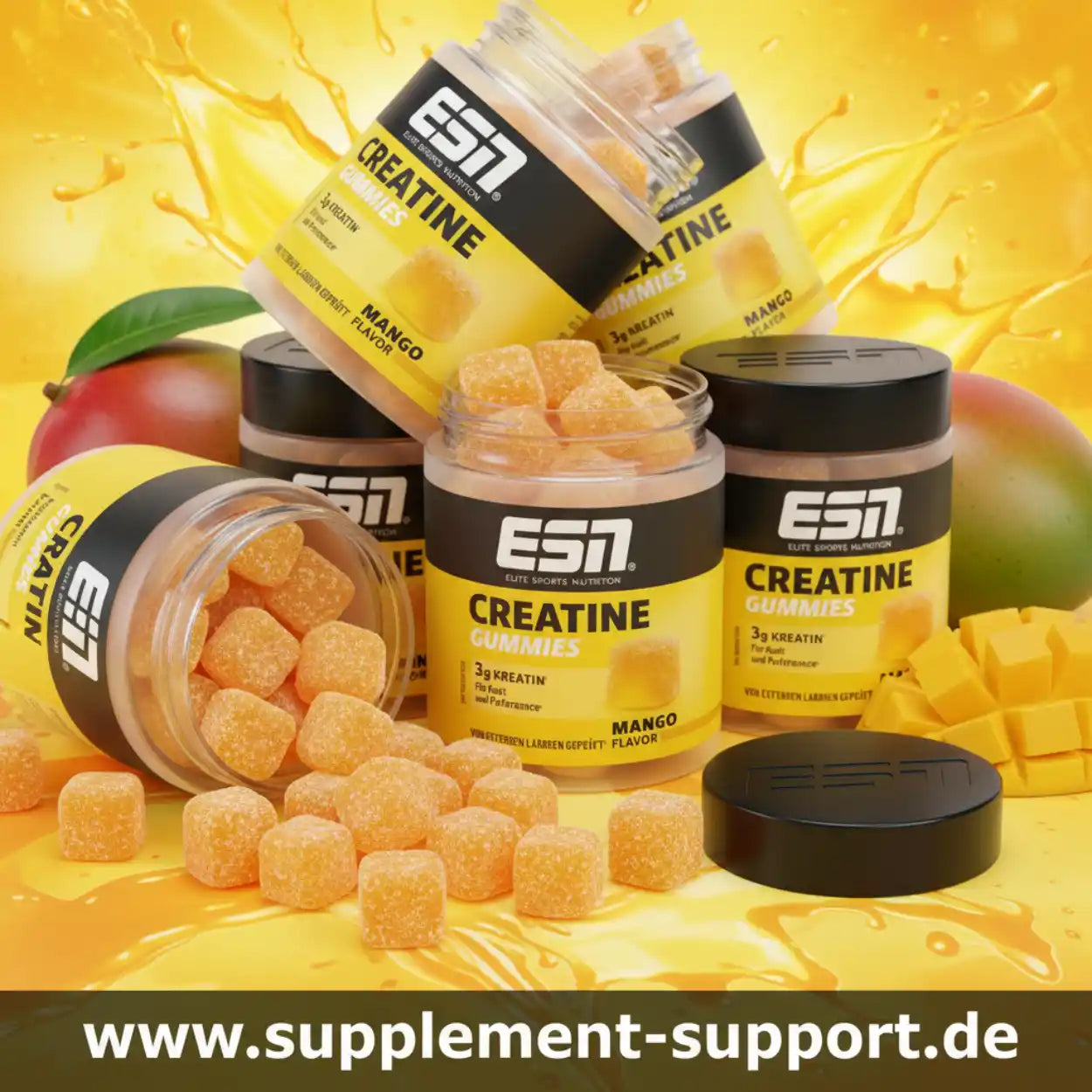 ESN Creatine Gummies Mango Geschmack – Kreatin Gummibärchen für Sport & Performance