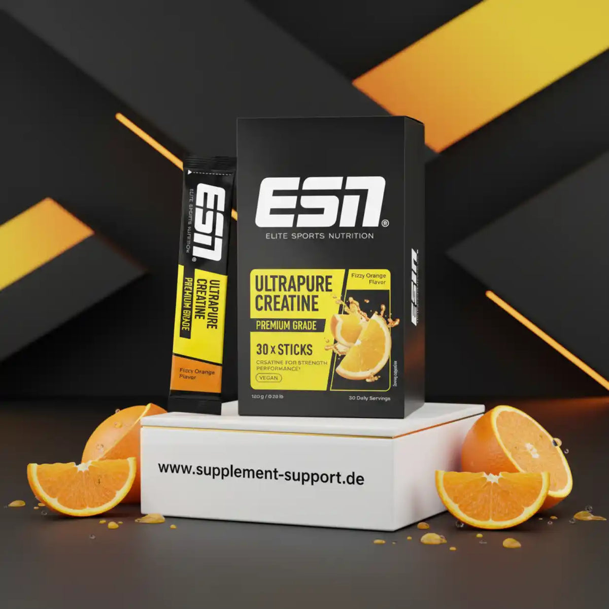 ESN Ultrapure Creatine Sticks, Zitronengeschmack, Premium Grade, vegan, für Kraft & Leistung
