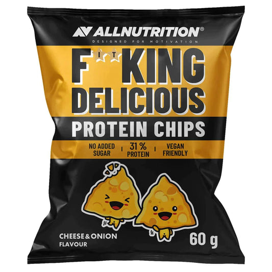 F**CKING Delicious Protein Chips 60g Cheese & Onion - Supplement Support