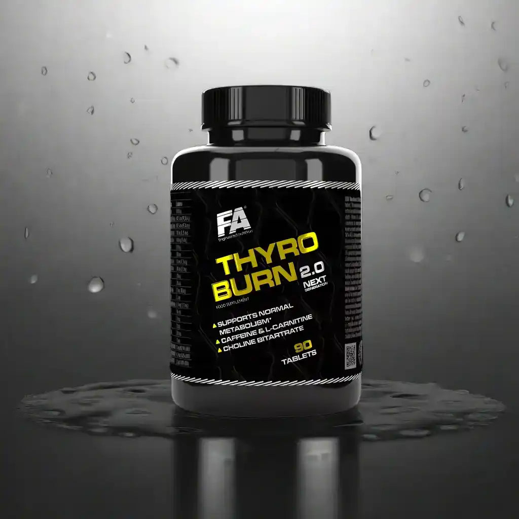 Thyro Burn 2.0 Nahrungsergänzung mit Koffein & L-Carnitin für Stoffwechselunterstützung, 90 Tabletten