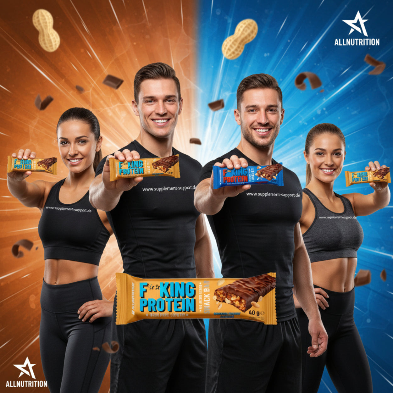 F-King Protein Snack Bar – Hochwertige Proteinriegel für Sportler mit Erdnuss- und Schokoladengeschmack