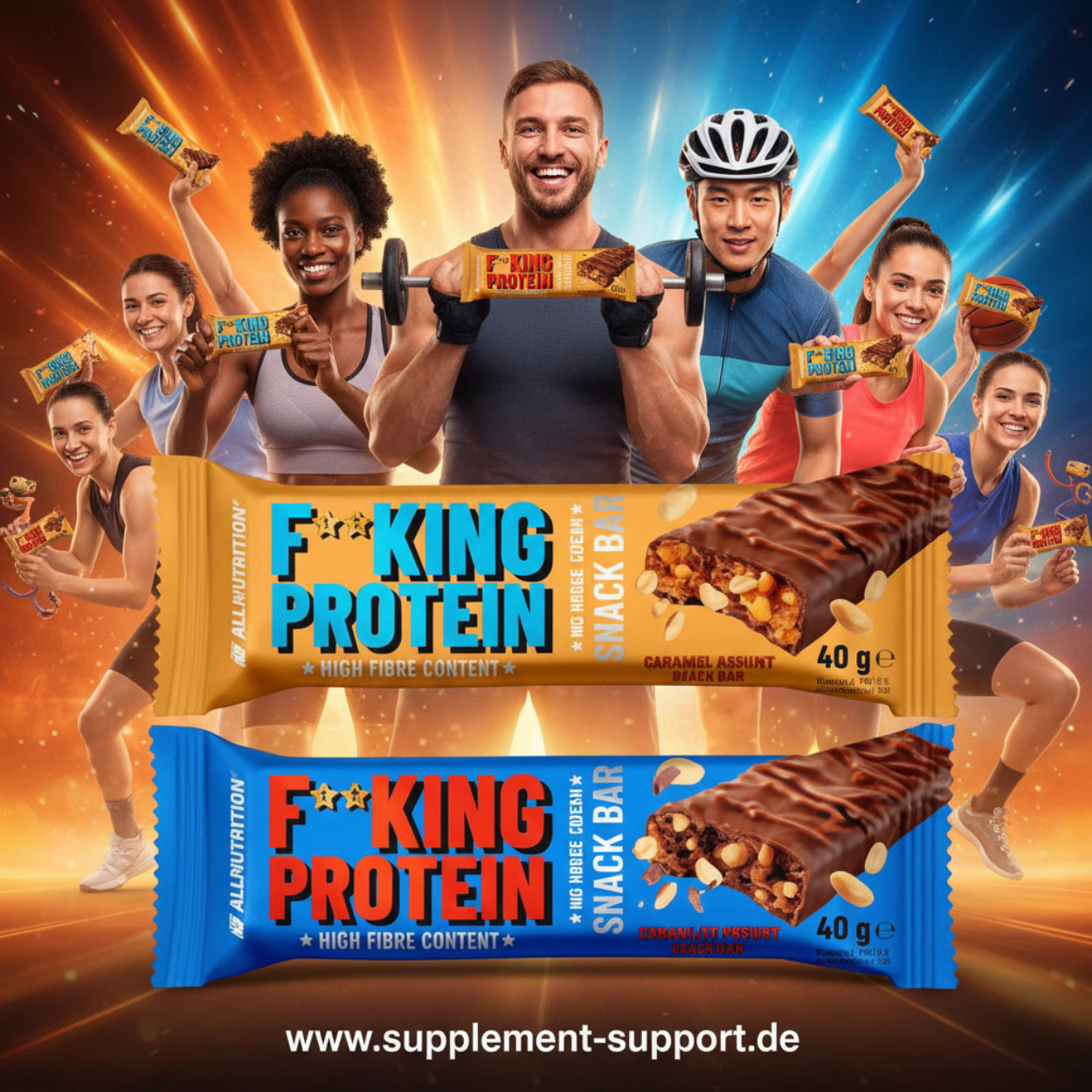 F-King Protein Snack Bar mit hoher Faseranteil, ideal für Sportler und Fitnessbegeisterte