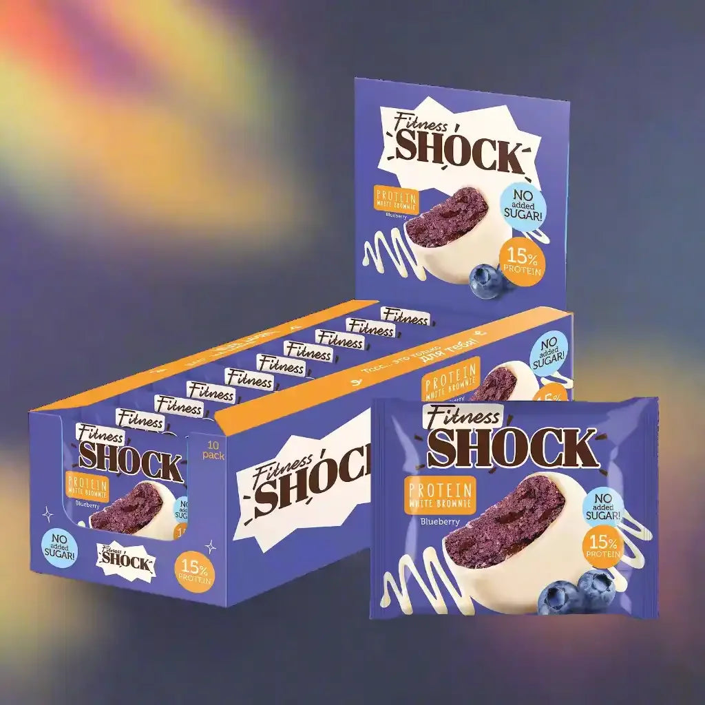 Fitness SHOCK® PROTEIN BROWNIE 10 x 50g - Supplement Support