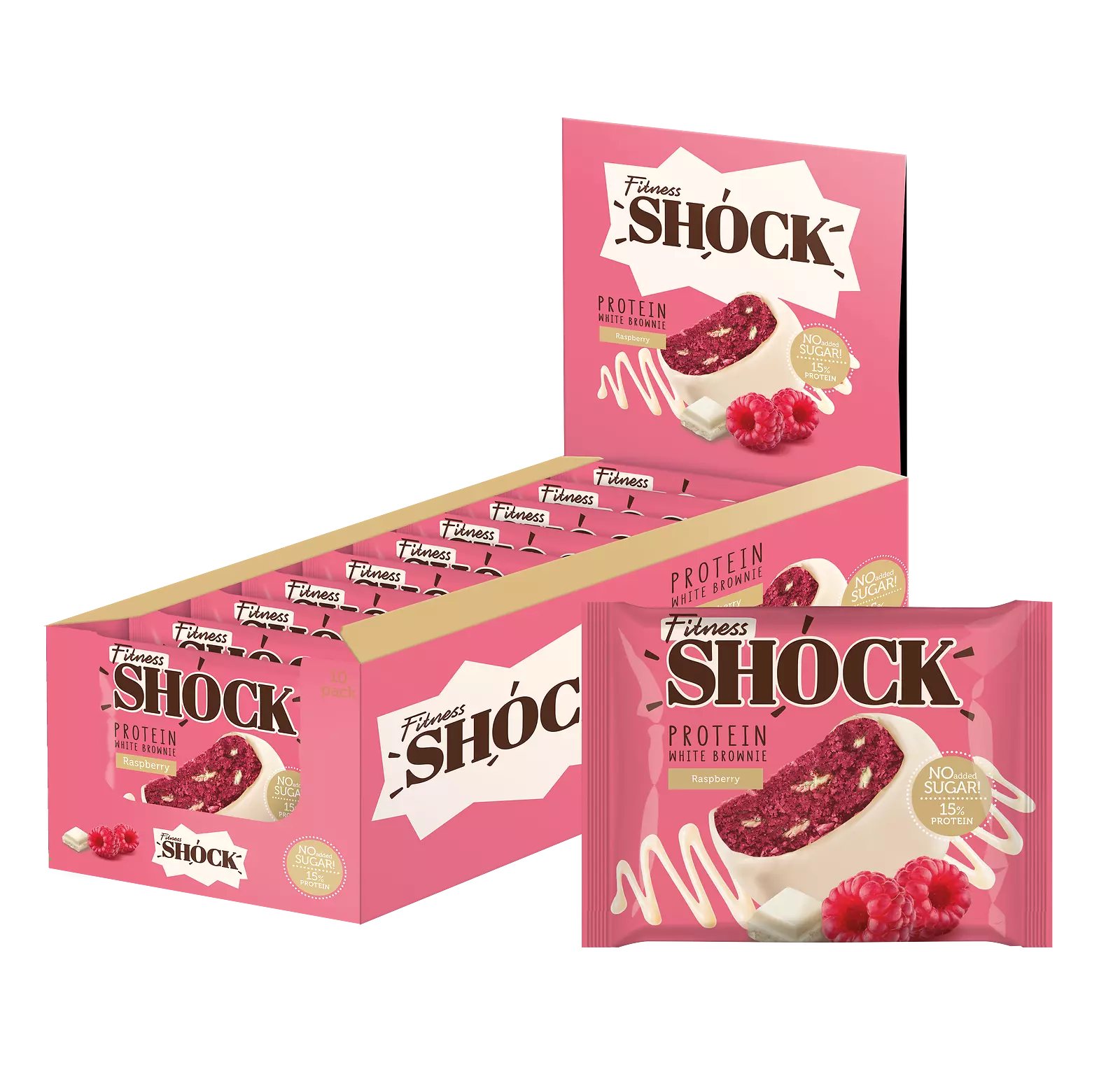 Fitness SHOCK® PROTEIN BROWNIE 10 x 50g - Supplement Support