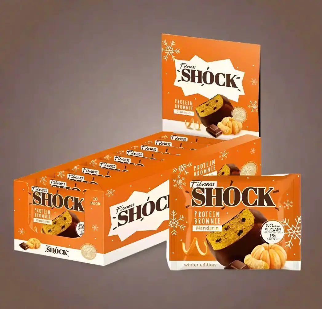 Fitness SHOCK® PROTEIN BROWNIE 10 x 50g - Supplement Support