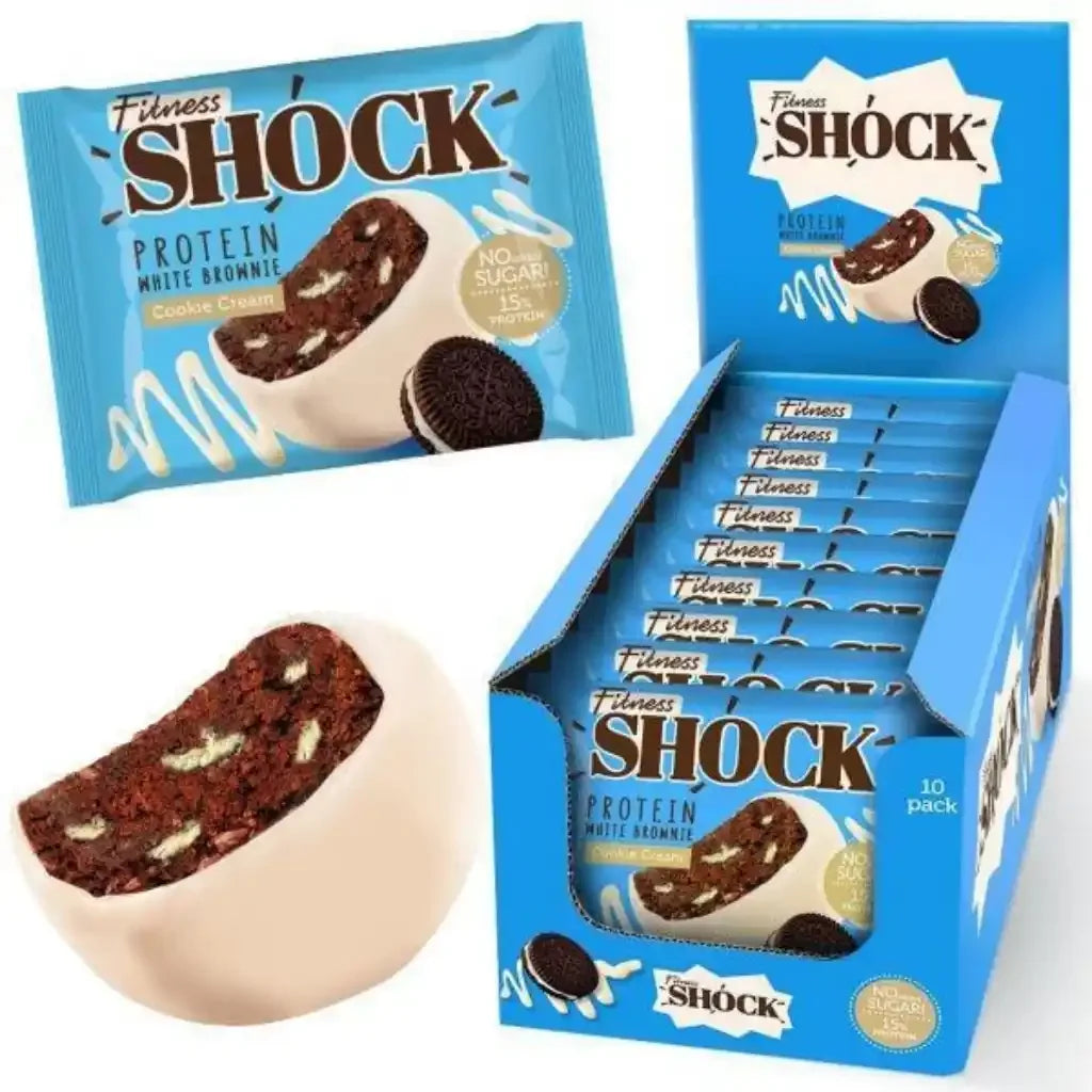 Fitness SHOCK® PROTEIN BROWNIE 10 x 50g - Supplement Support
