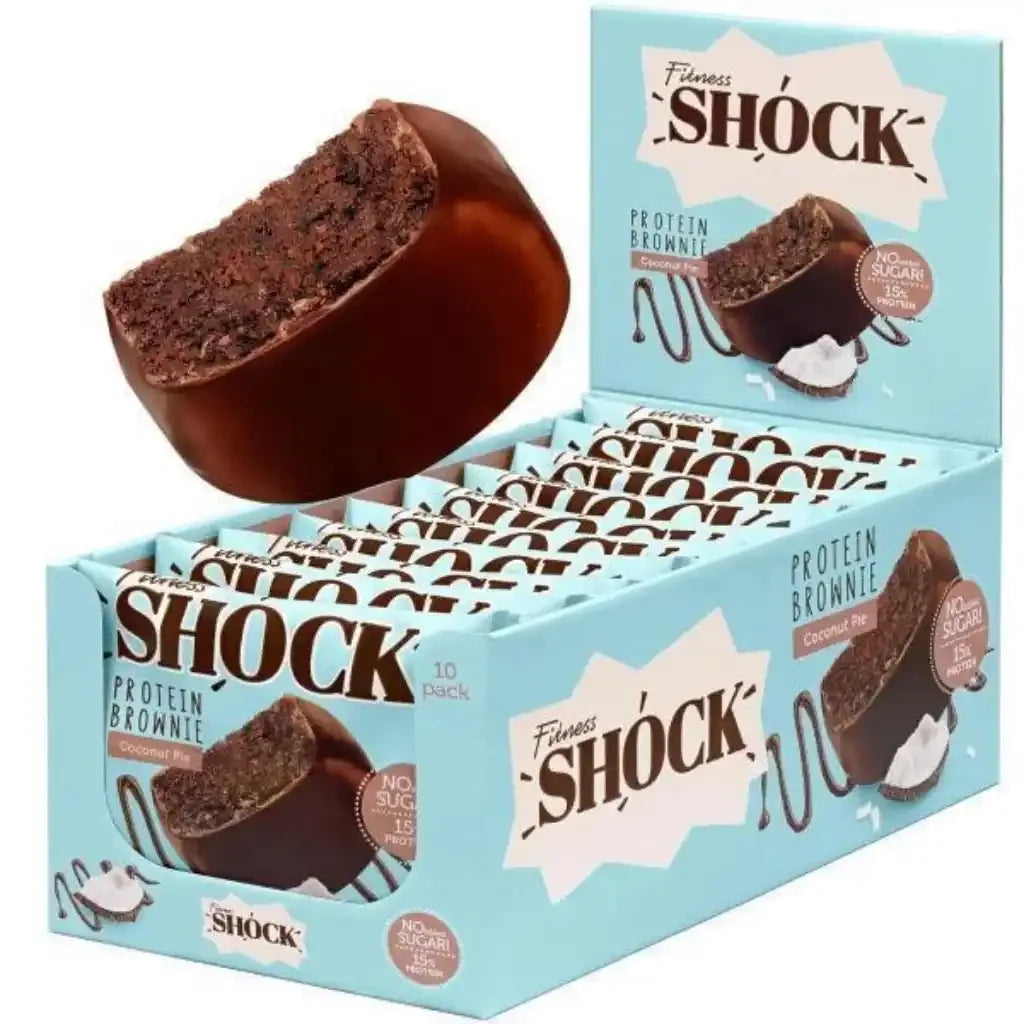 Fitness SHOCK® PROTEIN BROWNIE 10 x 50g - Supplement Support