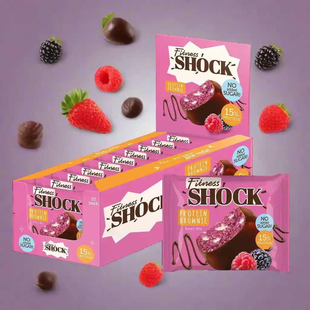 Fitness SHOCK® PROTEIN BROWNIE 10 x 50g - Supplement Support