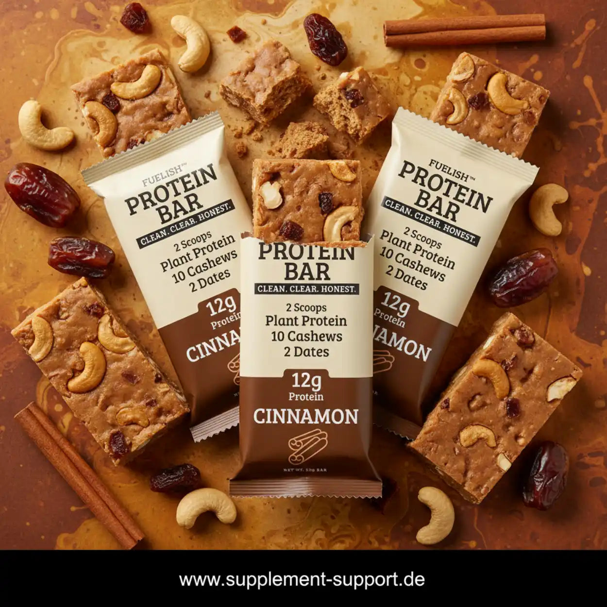 FUELISH™ PROTEIN BAR VEGAN 50g (Nur 4 Zutaten)