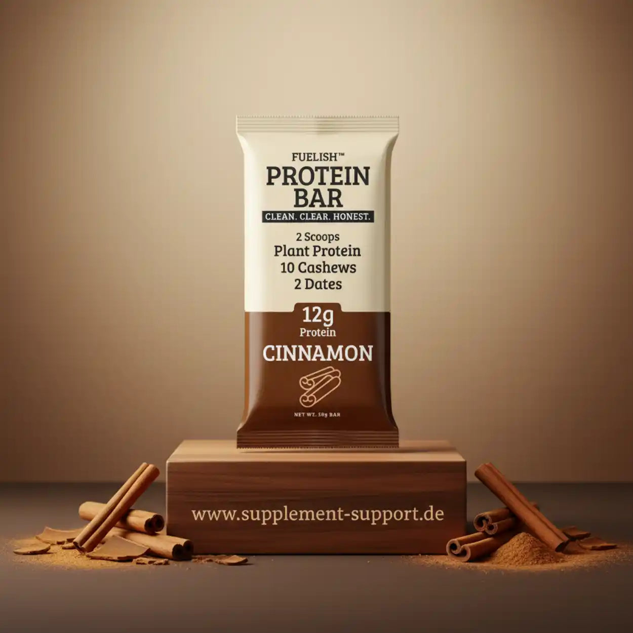 FUELISH™ PROTEIN BAR VEGAN 50g (Nur 4 Zutaten)