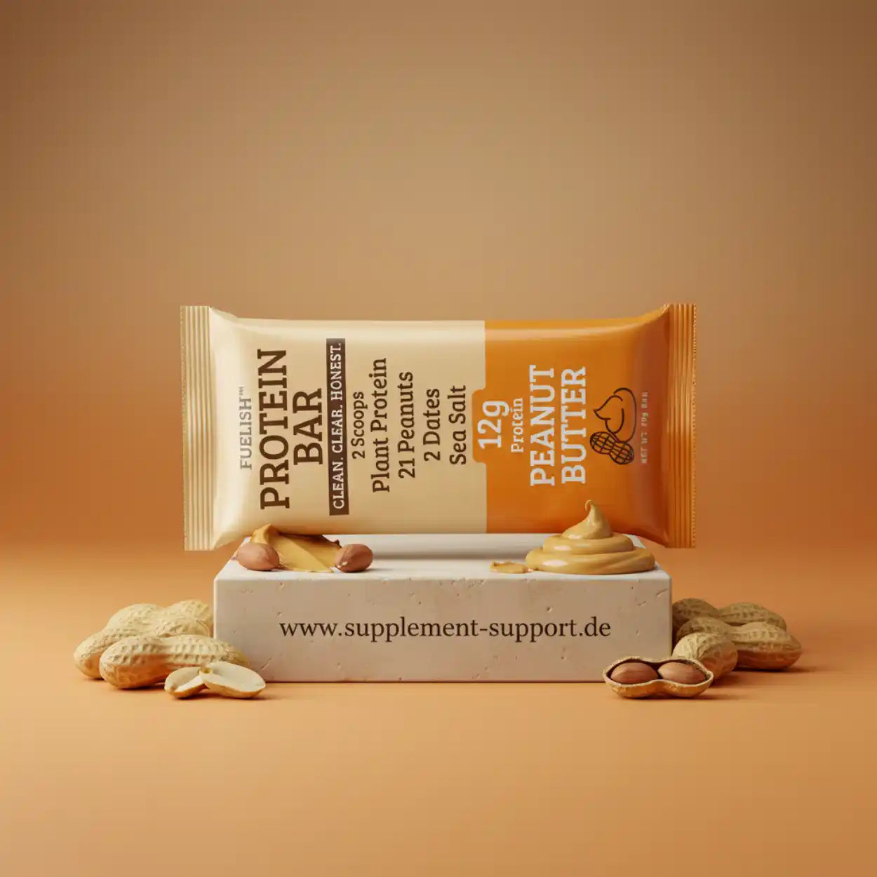 FUELISH™ PROTEIN BAR VEGAN 50g (Nur 4 Zutaten)