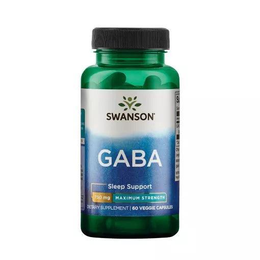 GABA 750mg Maximum Strength 60 Vegan Caps - Supplement Support