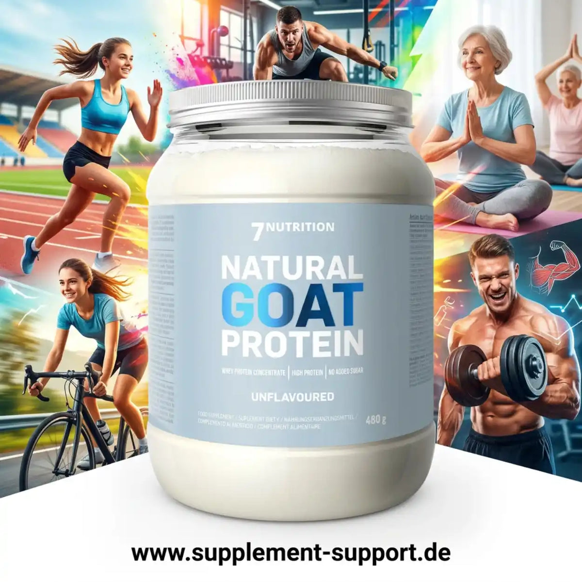 7Nutrition Natural Goat Protein 480g | Ziegenmilch Protein