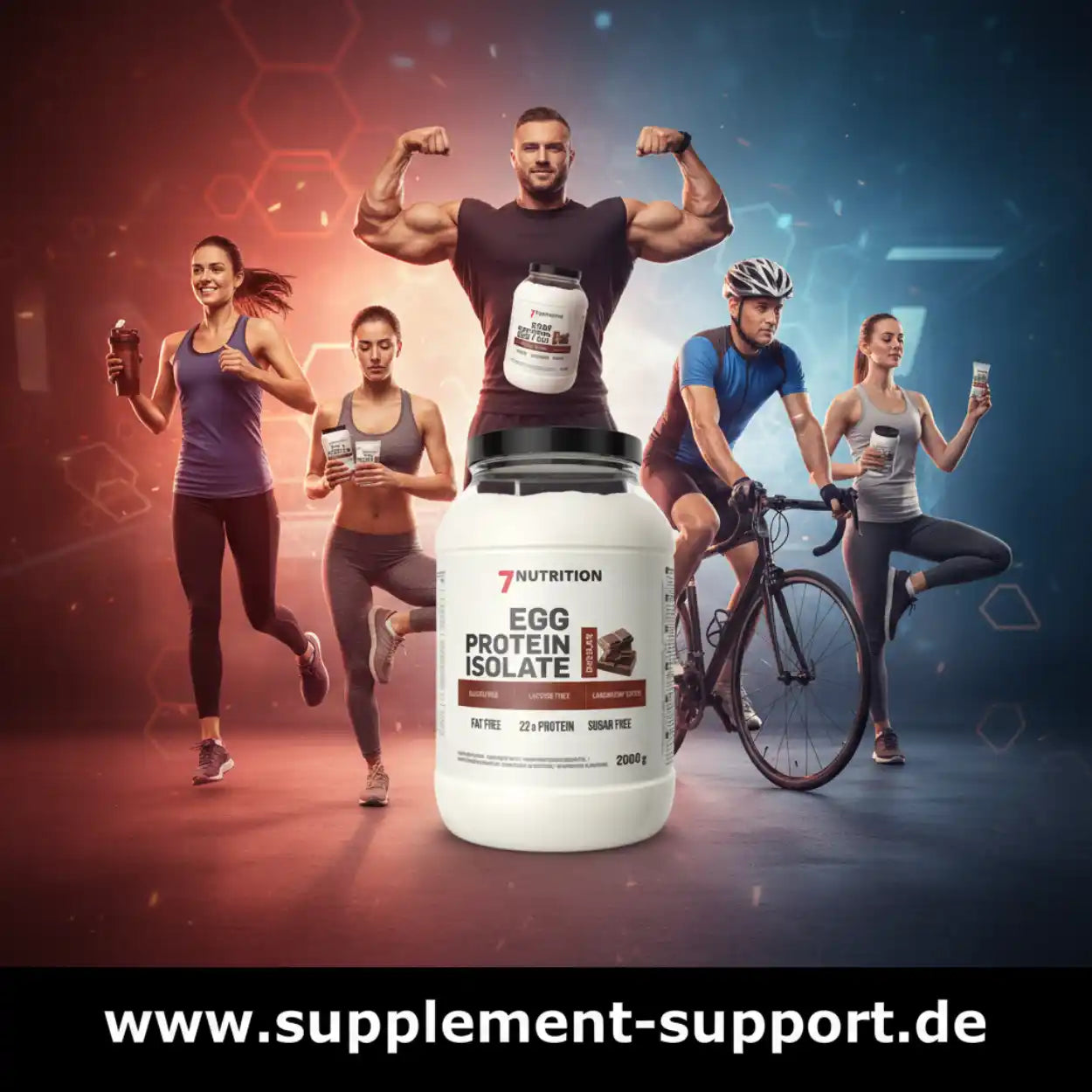 7Nutrition Eiweißpulver Isolat für Sportler – Protein, fett- & zuckerfrei, 2000g