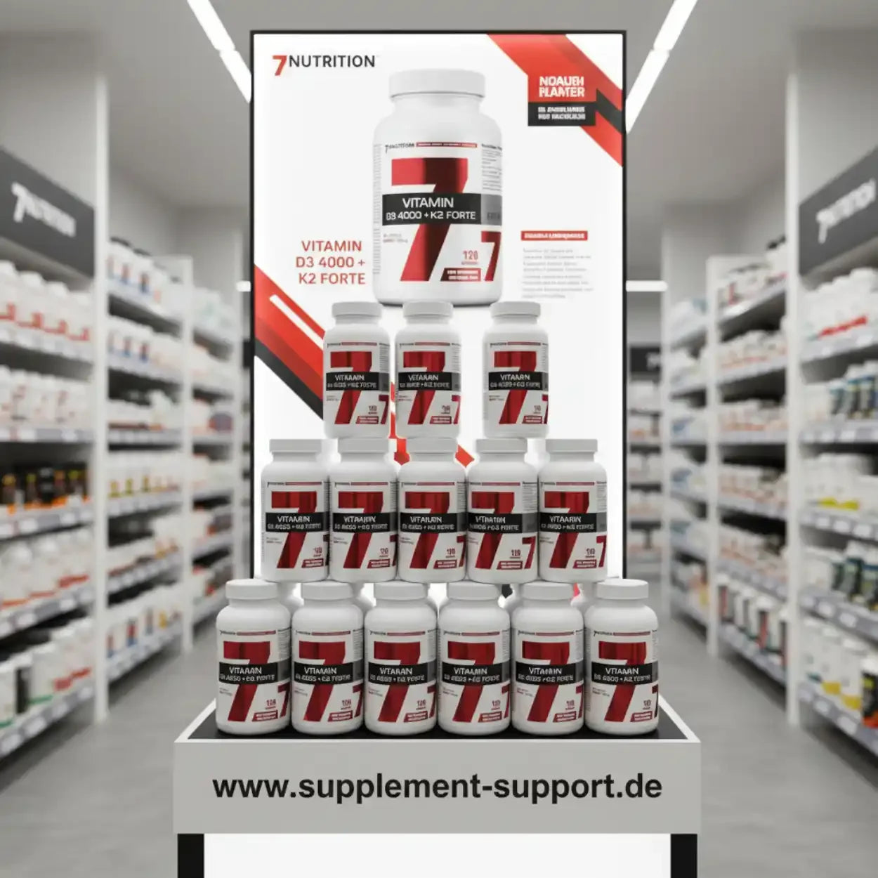 Vitamin D3 + K2 Forte 120 Kapseln 4000i.e. - Supplement Support