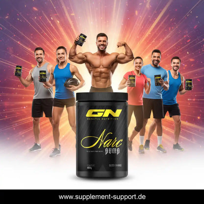 GN Narc Pump Pre-Workout Supplement mit Blutorange Geschmack, ideal für Muskeldefinition und Energie