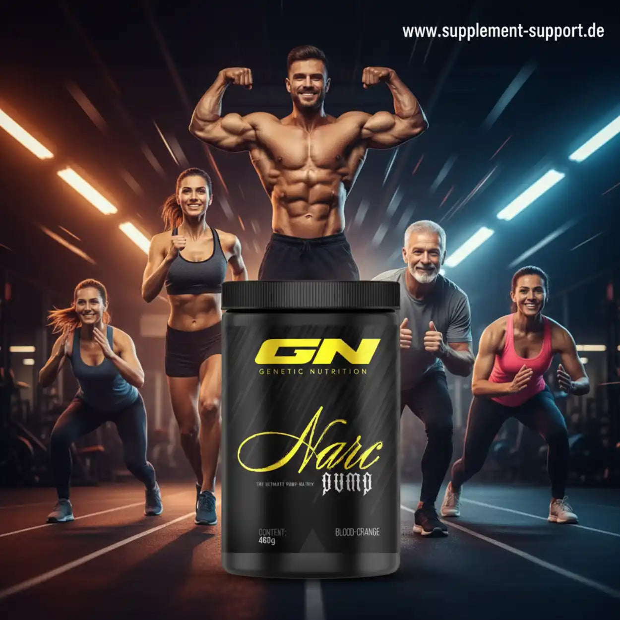 GN Narc Pump Pre-Workout Booster für Muskeldefinition und Energie im Fitnessstudio