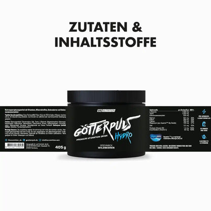 Götterpuls Hydro Premium Hydration Drink Wildbeeren mit Elektrolyten und Vitaminen