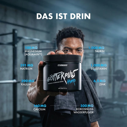 Götterpuls Hydro Premium Hydration Drink mit Magnesium, Taurin & Elektrolyten – ideal für Sport und Training