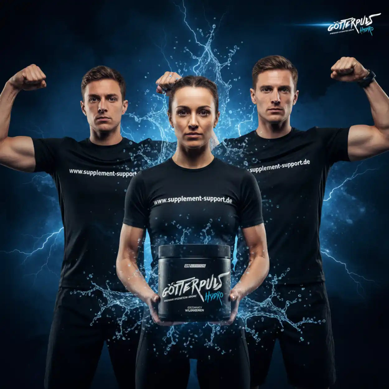 Götterpuls Hydro Protein-Drink mit Muskelaufbau-Motivation und Energieeffekt