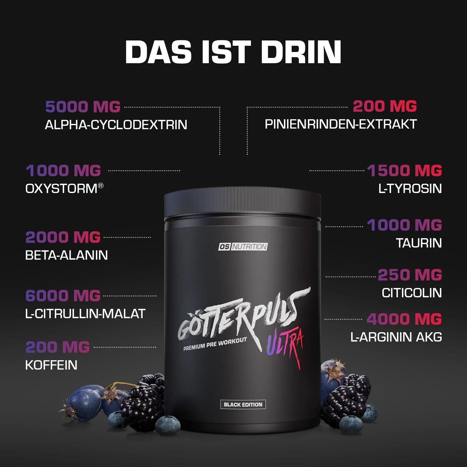 Götterpuls® ULTRA - Premium Pre Workout 480g - Supplement Support