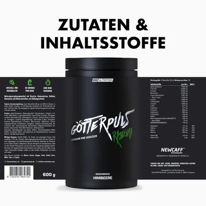 Götterpuls Rabona - Premium Pre Soccer 600g / Fußballer Booster - Supplement Support