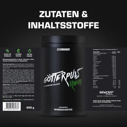 Götterpuls Rabona - Premium Pre Soccer 600g / Fußballer Booster - Supplement Support