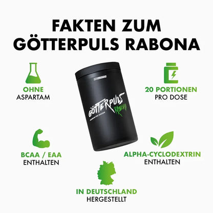 Götterpuls Rabona - Premium Pre Soccer 600g / Fußballer Booster - Supplement Support