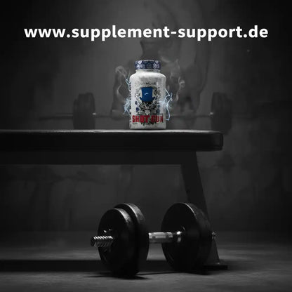 GymLab Shot Gun Booster auf Trainingsbank mit Hantel im Fitnessstudio