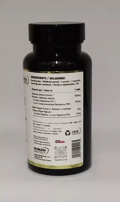 Nahrungsergänzungsmittel mit Berberis-Extrakt und Piperin in Veggie-Caps, ideal für Sportler und Gesundheitsbewusste