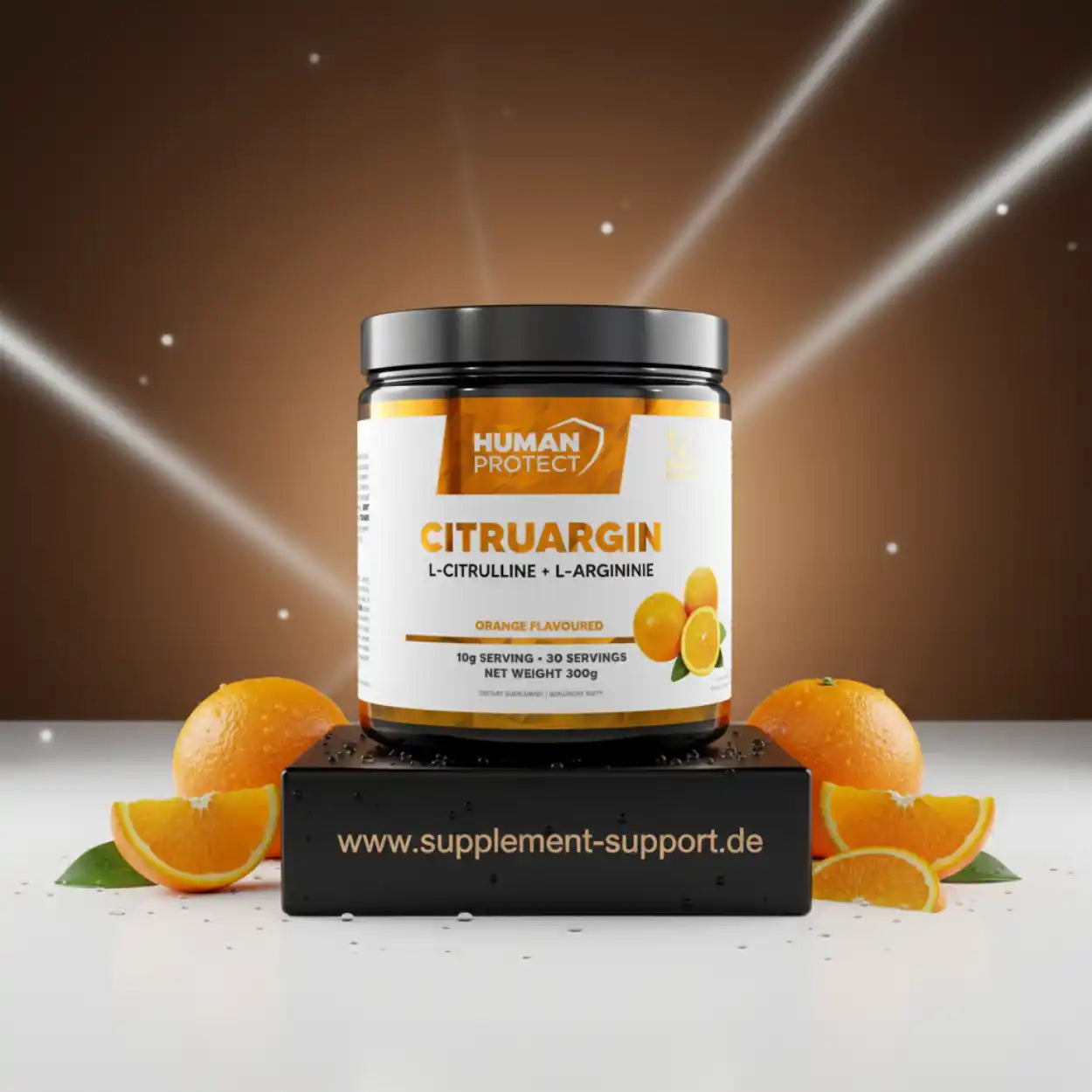 Human Protect Citruargin L-Citrullin und L-Arginin Nahrungsergänzungsmittel mit Orangenaroma