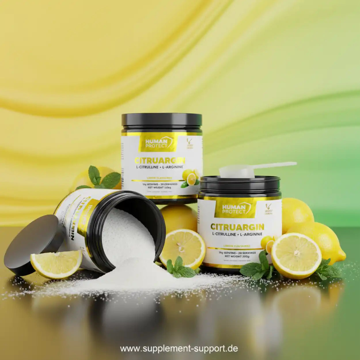Human Protect Citruargin L-Citrullin und L-Arginin Supplement mit Zitronen