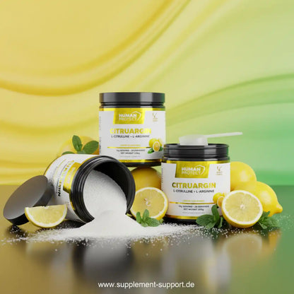 Human Protect Citruargin L-Citrullin und L-Arginin Supplement mit Zitronen
