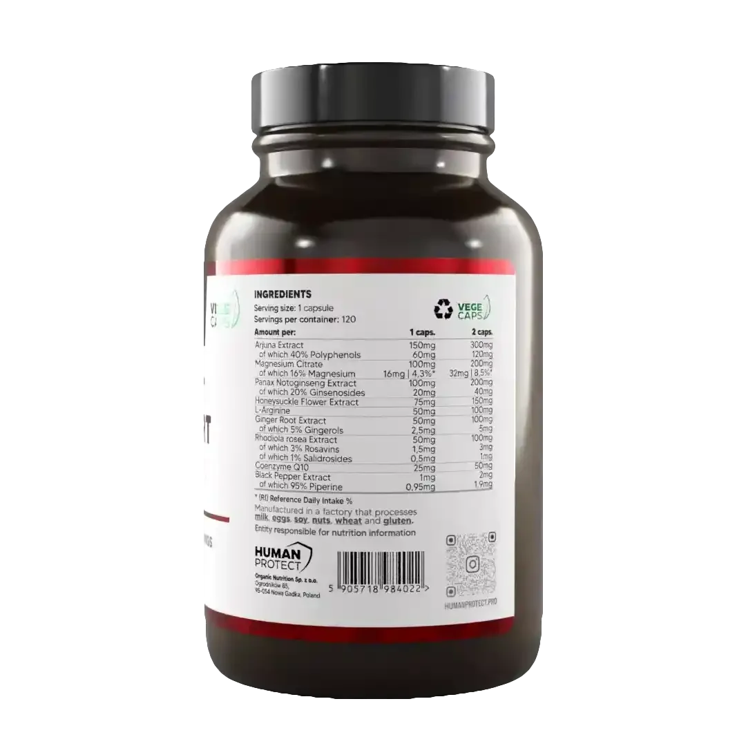 HUMAN PROTECT HEART SUPPORT – 120 VEGE CAPS. - Supplement Support