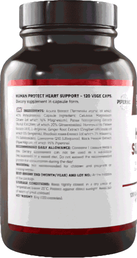 HUMAN PROTECT HEART SUPPORT – 120 VEGE CAPS. - Supplement Support